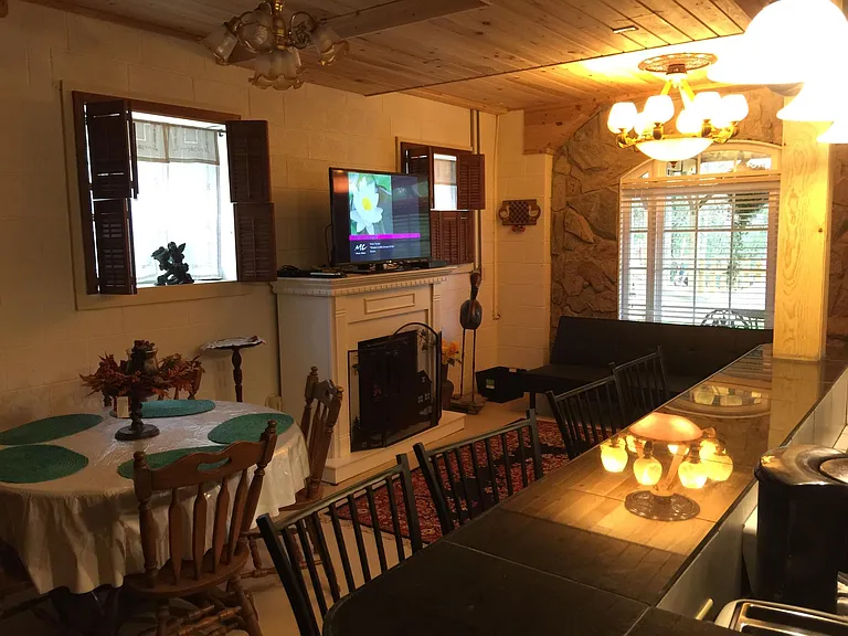 View from country kitchen