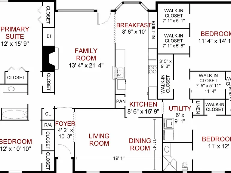 Floorplan. Garage was converted to bedroom. There is a sturdy carport.