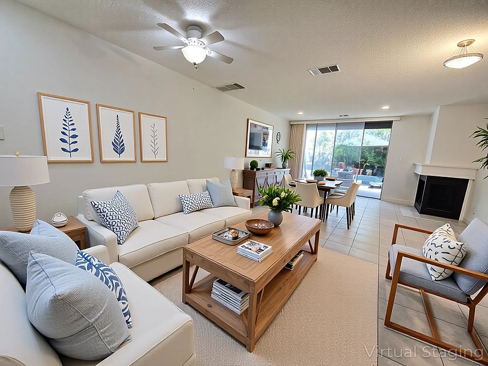 Virtually Staged Living room