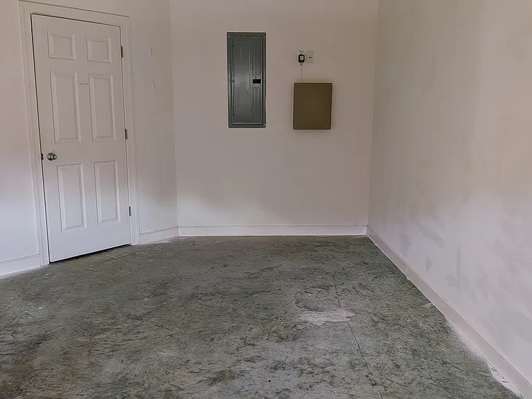 inside of of the one car garage