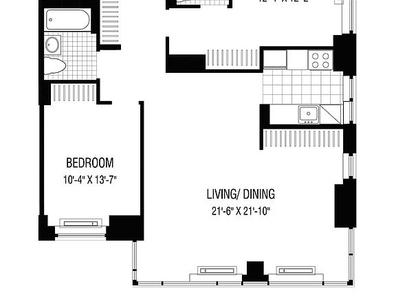 2nd image of 2 Gold St APT 1803