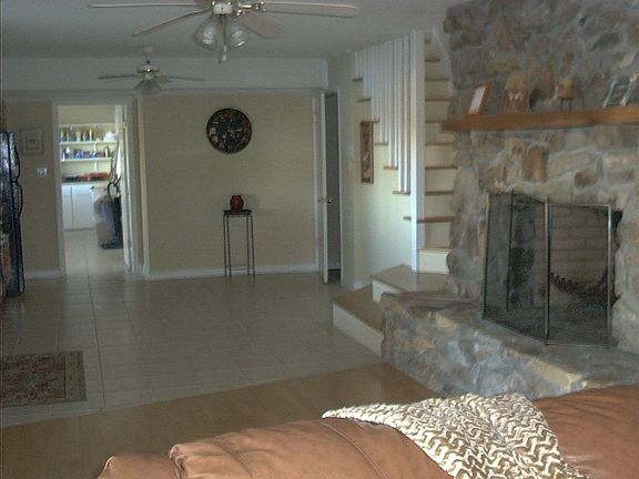 Downstairs fireplace