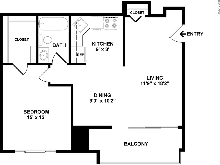 1 Bed 1 Bath