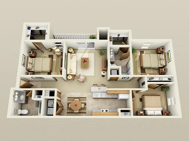 3 Bedroom, 2 Bathroom 3 Bedroom, 2 Bathroom