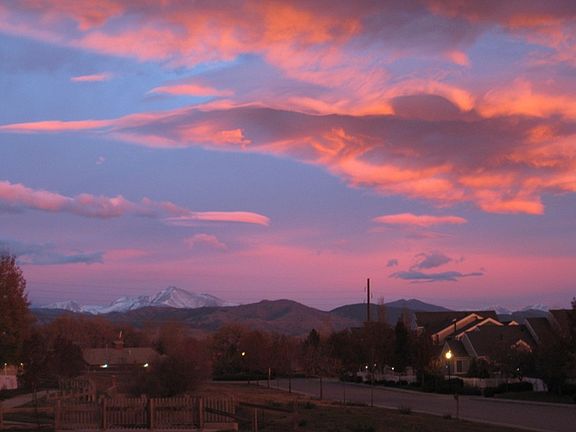 Typical summer sunset from master bedroom window.
