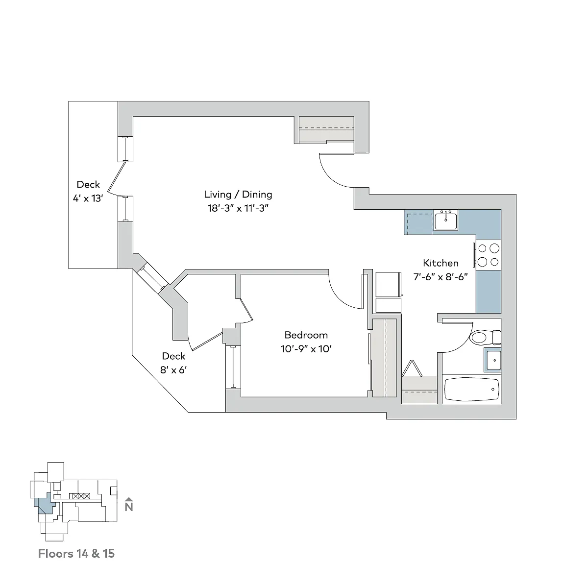 Floor plan mon-1bO