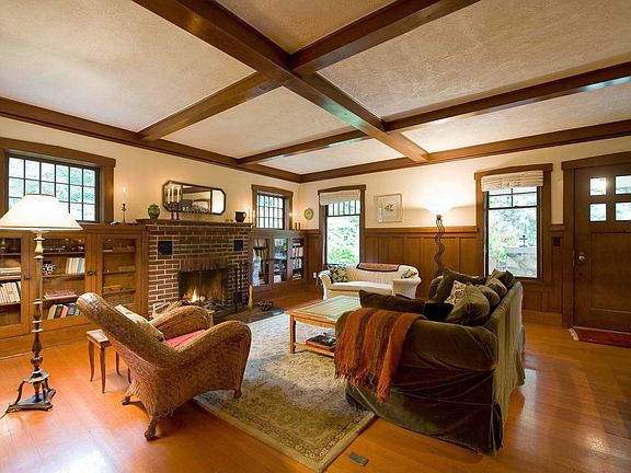 Large living room with fireplace