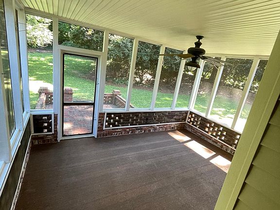 interior of screen porch