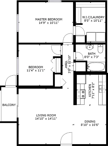 Floor plan 2X1 Reno