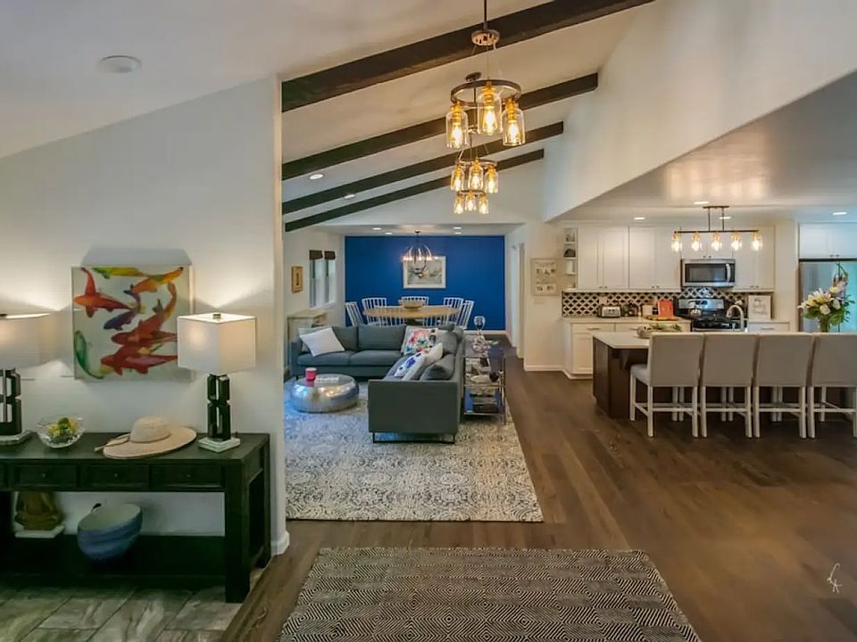 Entrance main floor open kitchen living room, dining room