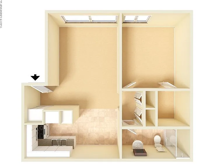 Large 1 Bed 1 Bath
