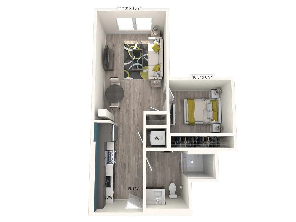 Floor plan AM1-FinishII-619sf