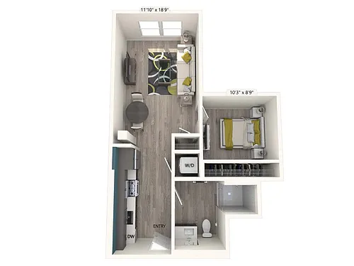 Floor plan AM1-FinishII-619sf