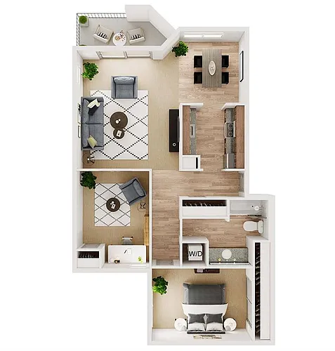 Floor plan 1x1 Den