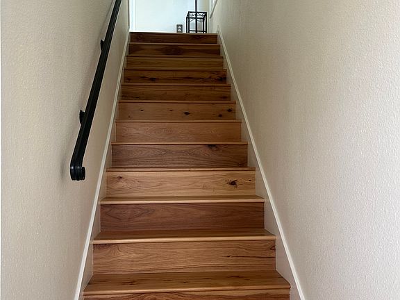 The staircase leading to the apartment.