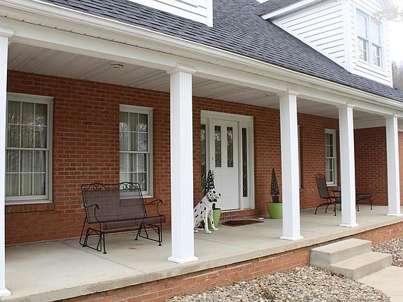 Expansive covered front porch