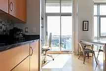 view of Julian balcony sliding door from the kitchen