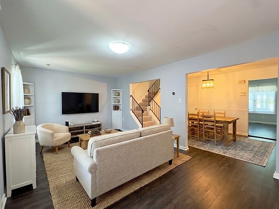 Staged Living Room and Dining Room
