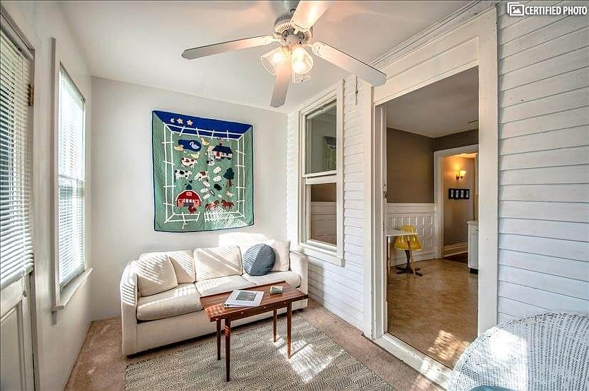 A cozy spot to read or watch tv