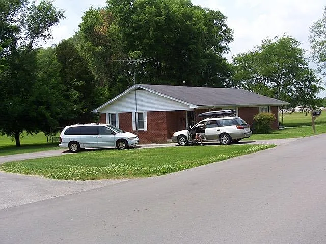 Private paved circle driveway.