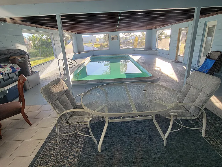 Covered open lanai and pool