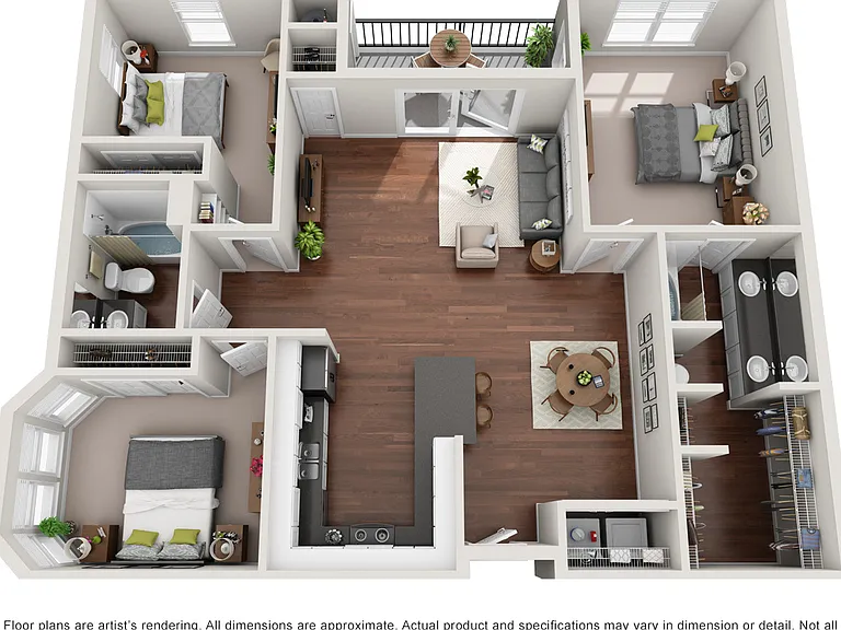 Regal Parc - C1-Phase II - 2 Beds - 2 Baths - 1361 Sq. ft.