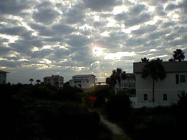 Sun glinting off the waters of Porpoise Point...