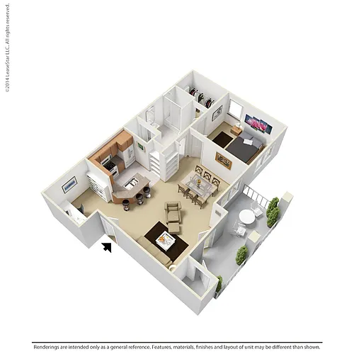 Floor plan 1 Bedroom - A6