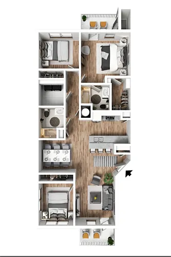 Floor plan 3 X 2