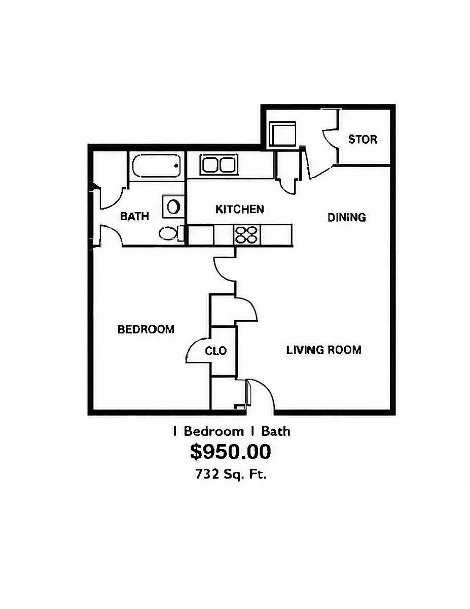 Floor plan 1 Bedroom Flat