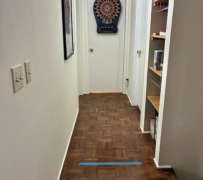 Hall with lava photo and more period pieces