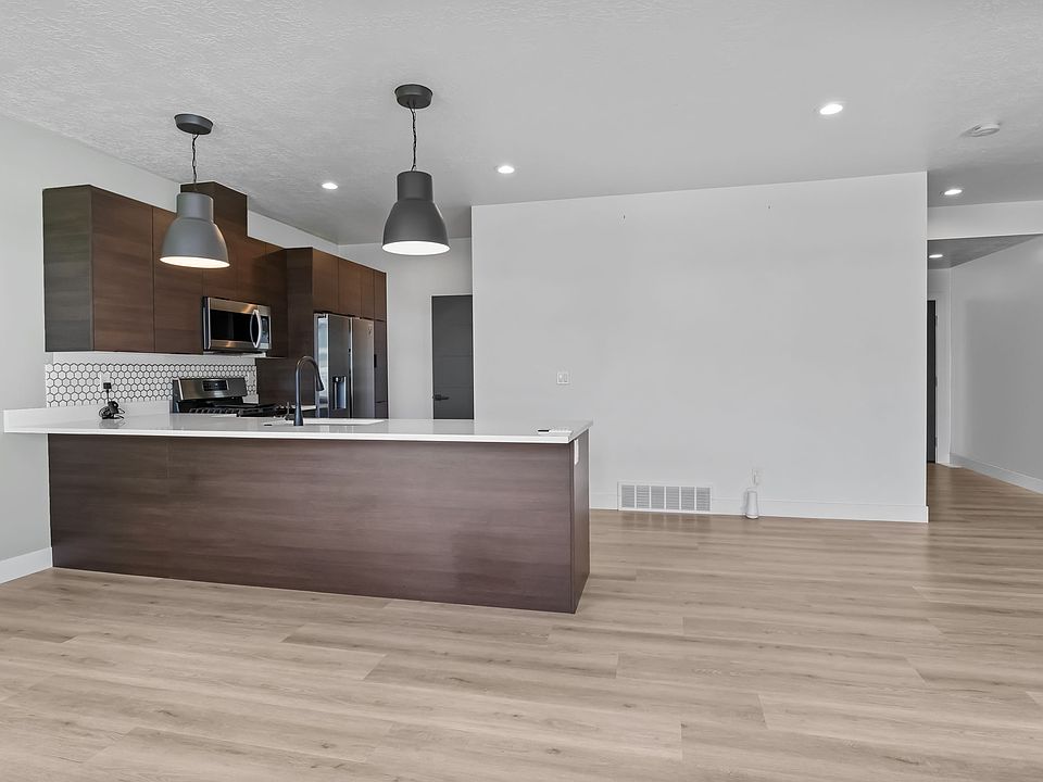 Entry way view of kitchen
