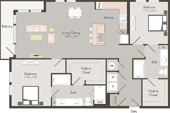 B5 | 2 bed 2 bath | 1311 sq ft B5 | 2 bed 2 bath | 1311 sq ft
