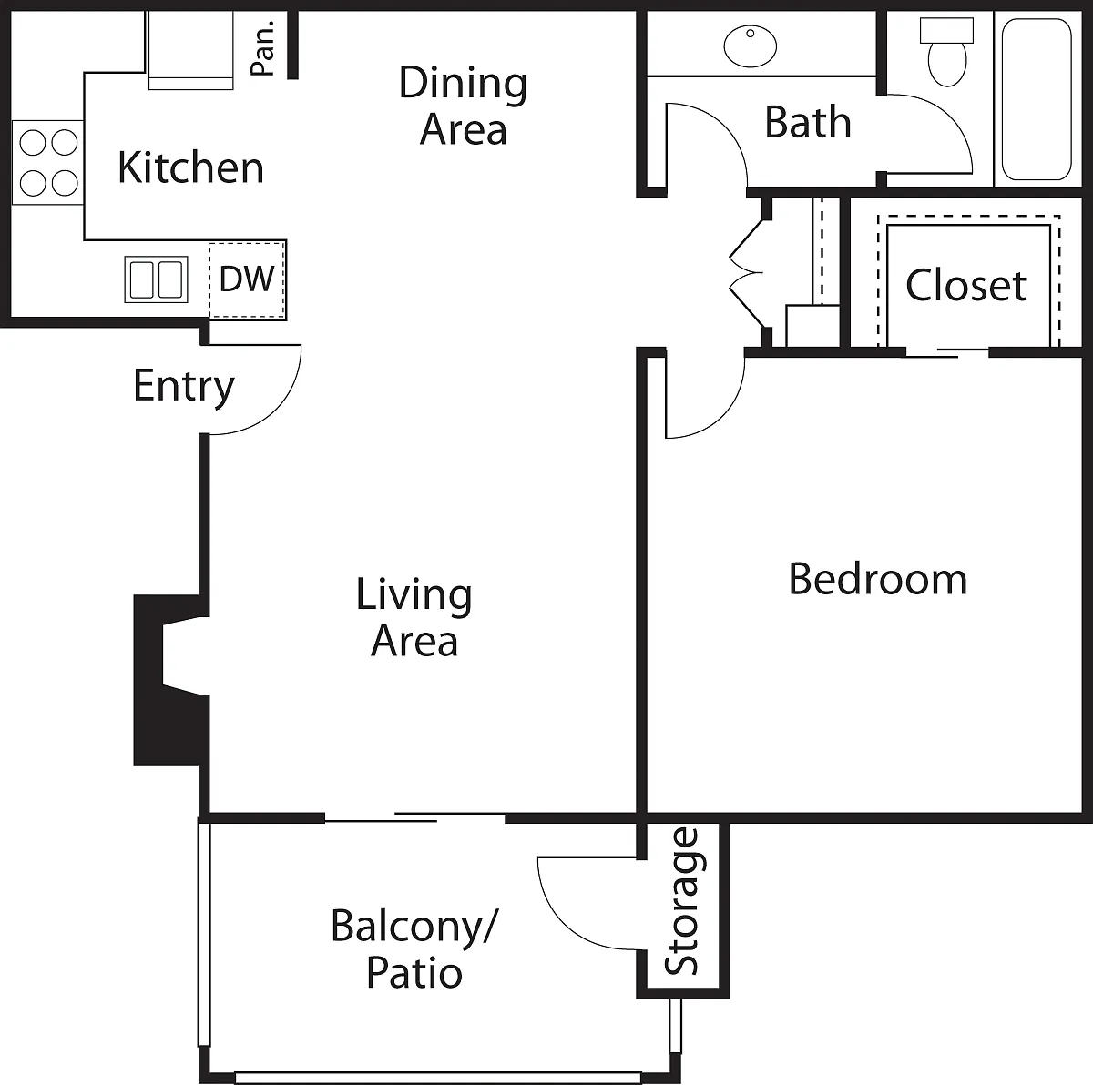 Floor plan 1Bedroom