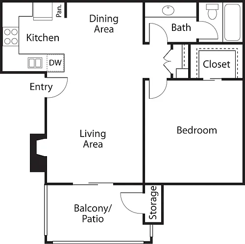 Floor plan 1Bedroom