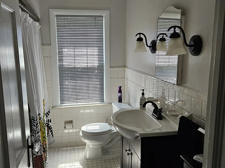 Clean and Build Period Styled Full Bath Upstairs. Cust fitted half bath downstairs.