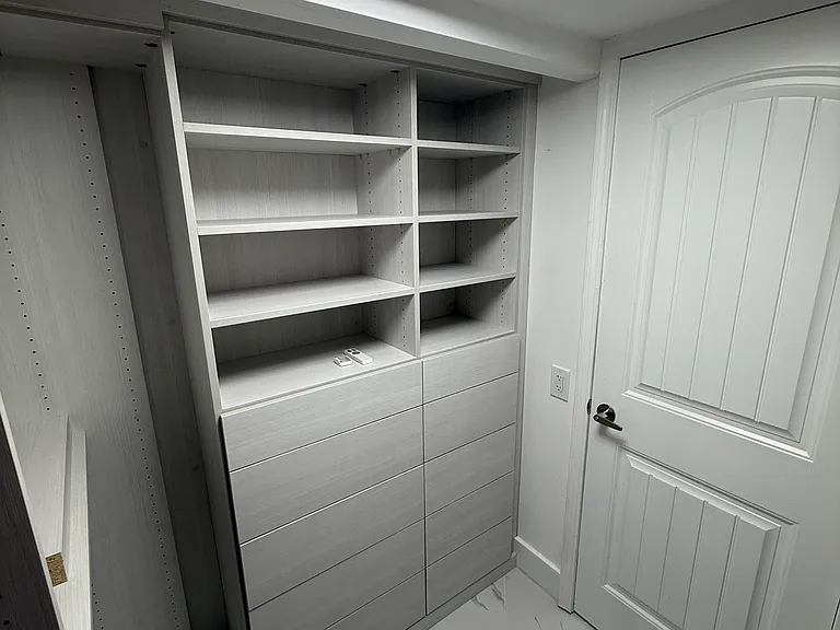 You would be the first to use this brand new WALK-IN CLOSET in the master bedroom which has a customizable LED light for your soft or bright lighting preference
