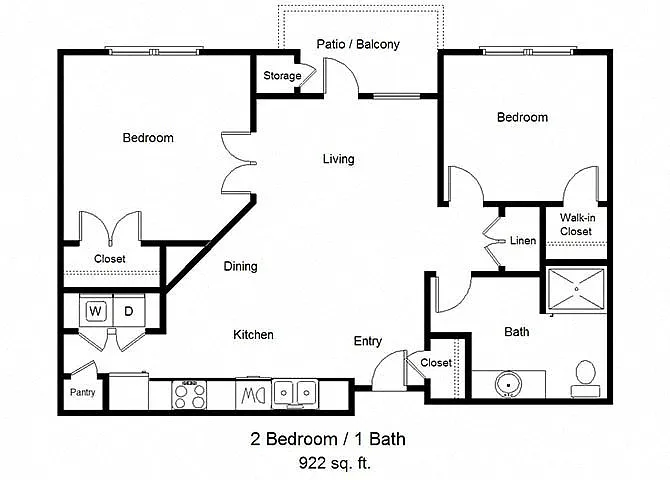 Floor plan Two Bedroom A
