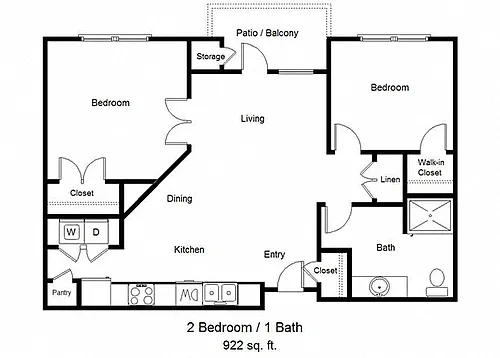 Floor plan Two Bedroom A