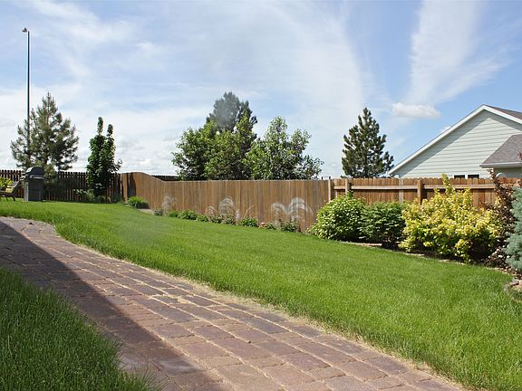 Fenced in backyard
