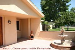 Courtyard Entry with Fountain