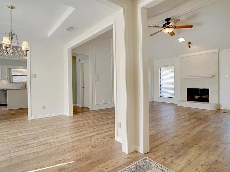 View from front door - kitchen to the left.