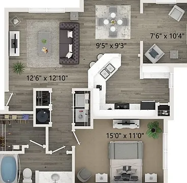 A4 1 Bed 1 Bath A4 1 Bed 1 Bath