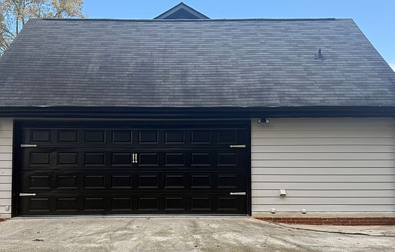 Side two car garage