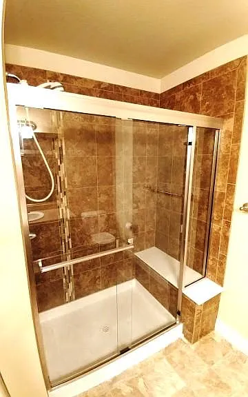 Hall bathroom shower