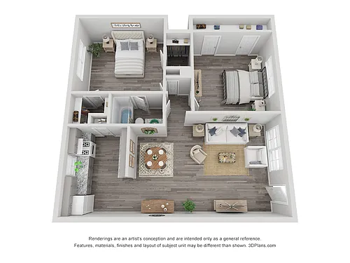 Floor plan 2x1 Luxury Renovated 825 sq ft