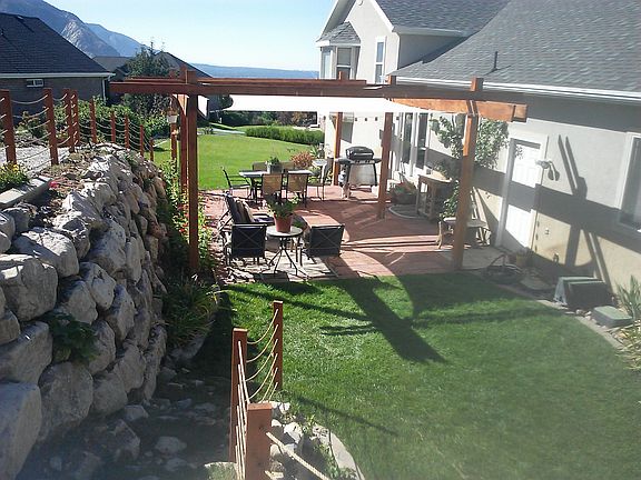 View of patio from garden