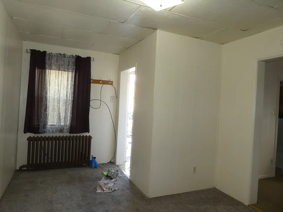 Living room and door to kitchen