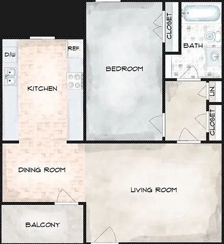 Floor plan 1X1