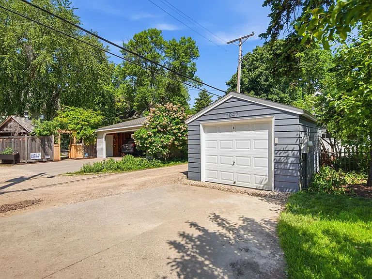 Personal garage with automatic opener, much storage space, and room for car (for lower-unit use exclusively)